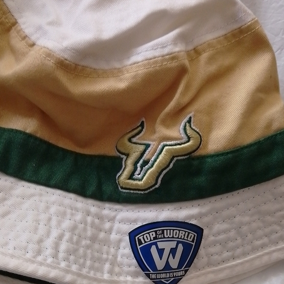 South Florida Bulls Top of the World White, Tan, and Green Hat with Bucket Hat L - Picture 1 of 4